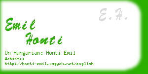 emil honti business card